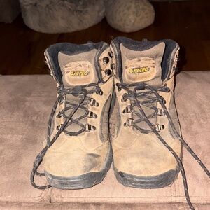 Hi-Tec Beige and Black Outdoor Boots